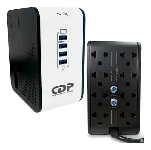 ESTABILIZADOR CDP R2CU-AVR1008I 8 TOMAS, 4 PUERTOS USB