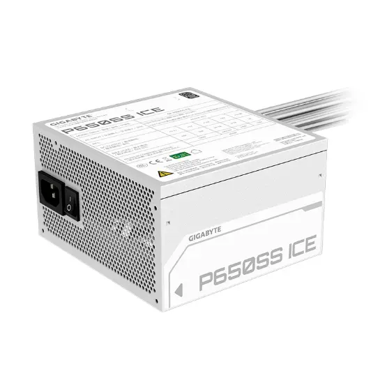 FUENTE DE ALIMENTACIÓN GIGABYTE P650SS ICE, 650W, ATX, 80 PLUS SILVER BLANCO