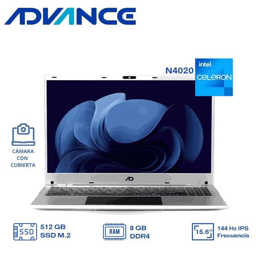 LAPTOP ADVANCE NV9855 CELERON N4020 15.6" FHD 8GB 256GB SSD / FREE