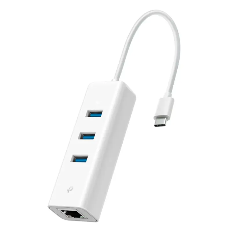 ADAPTADOR HUB TIPO C ETHERNET + 3 USB