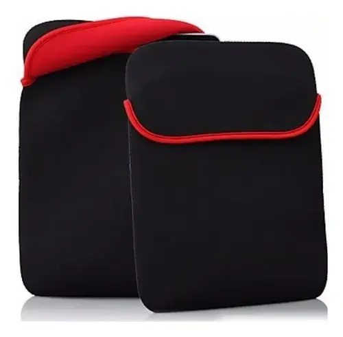 FUNDA DE NEOPRENO 15.6'' HOCHI NEGRO / ROJO
