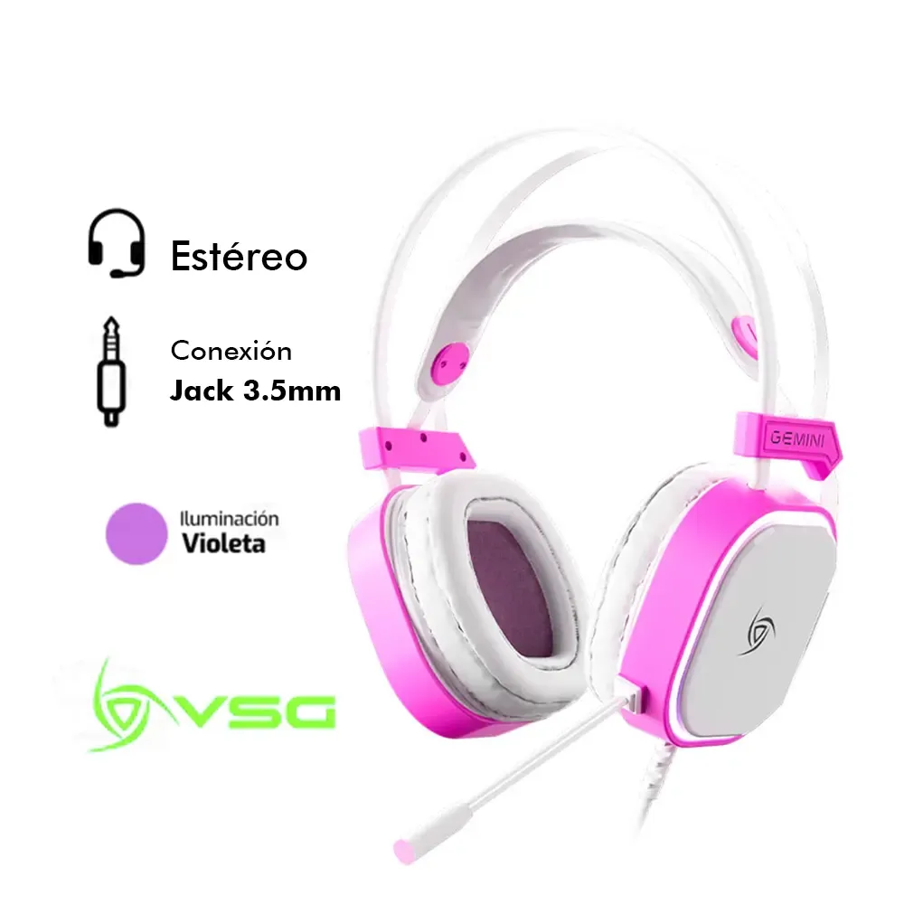 AUDIFONO VSG GAMING GEMINI WHITE
