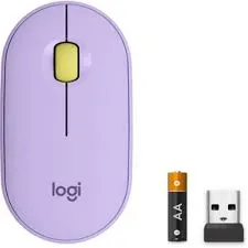 MOUSE LOGITECH PEBBLE M350 SILENT WIRELESS/BLUETOOTH MORADO