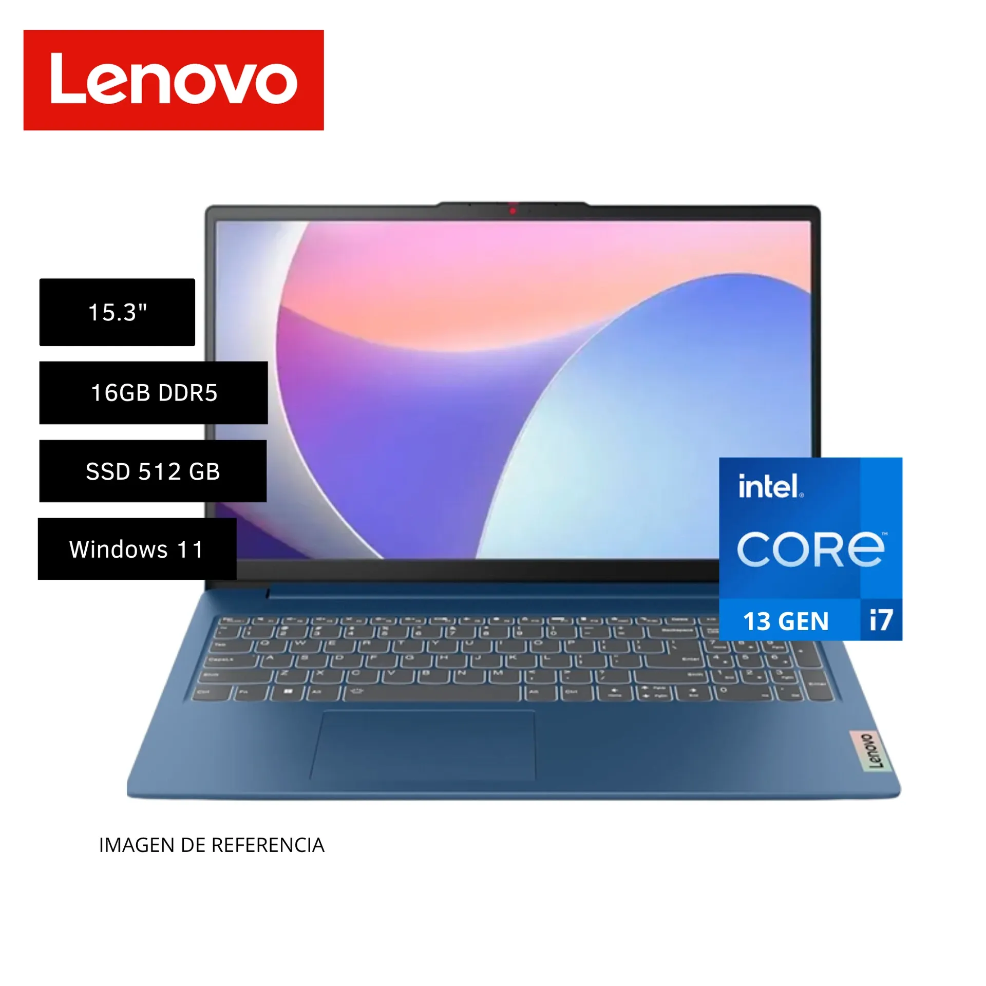 Laptop Lenovo IDEAPAD SLIM 3 15IRH10, 15.3" WUXGA IPS, Core i7 13620H 2.4/4.9GHz, 16GB, 512 GB Windows 11