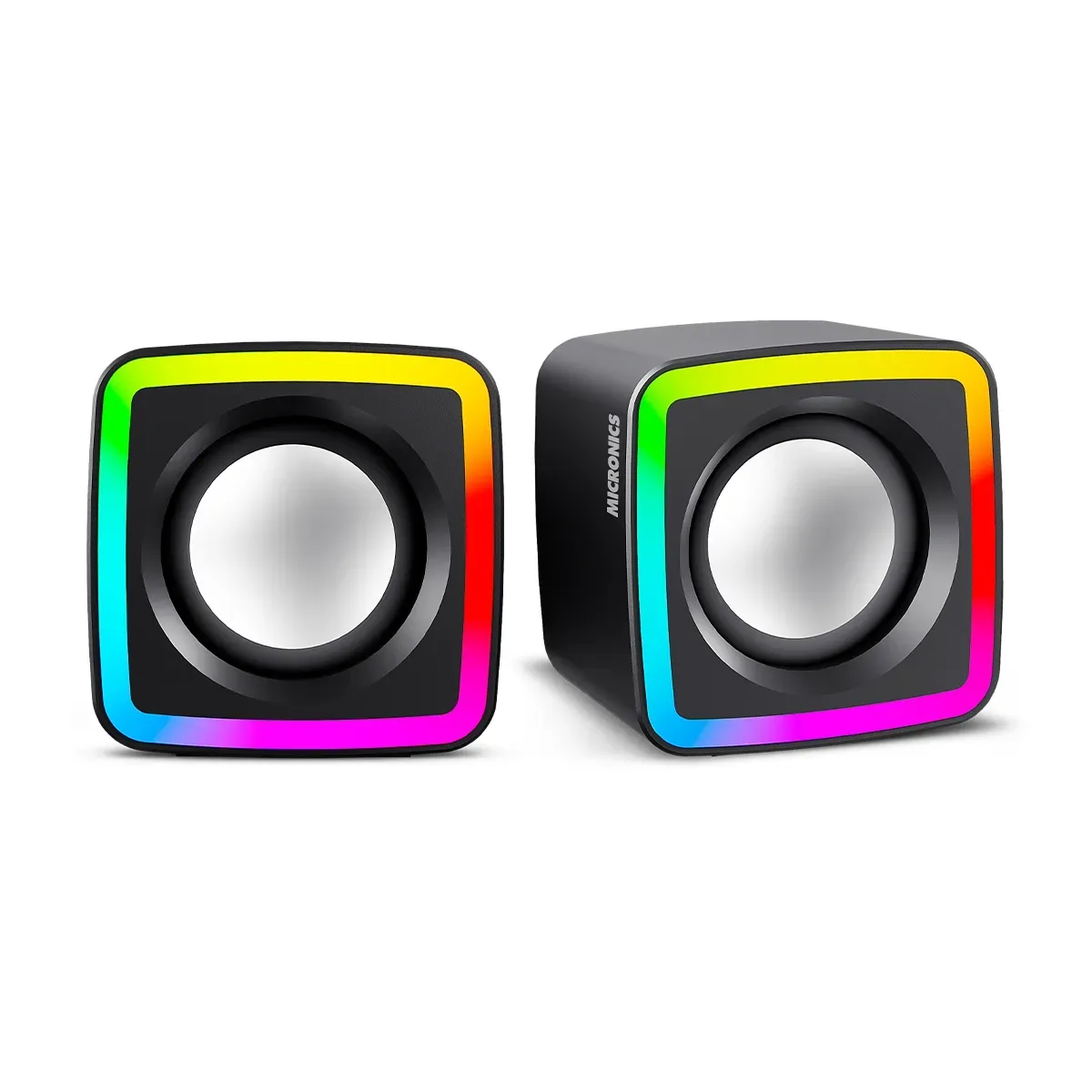 PARLANTE USB LED RGB PARA PC NEGRO MICRONICS FRANTIC MIC S302