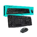 LOGITECH KIT TECLADO Y MOUSE MK120, USB, NEGRO