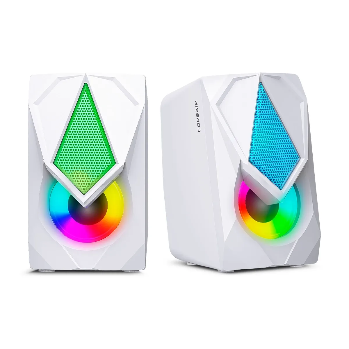Parlante CORSAIR WHITE MIC S309-9W 2. 0 RGB 2" MICRONICS