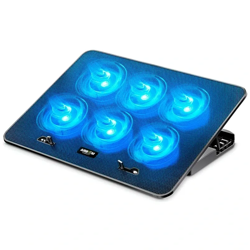 COOLER AIRBOOM ICEBERG 6 AB013 CON 6 VENTILADORES Y LED AZUL