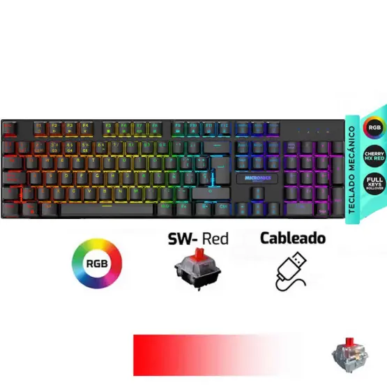 TECLADO GAMER MECÁNICO MIRAGE MIC-GK1003