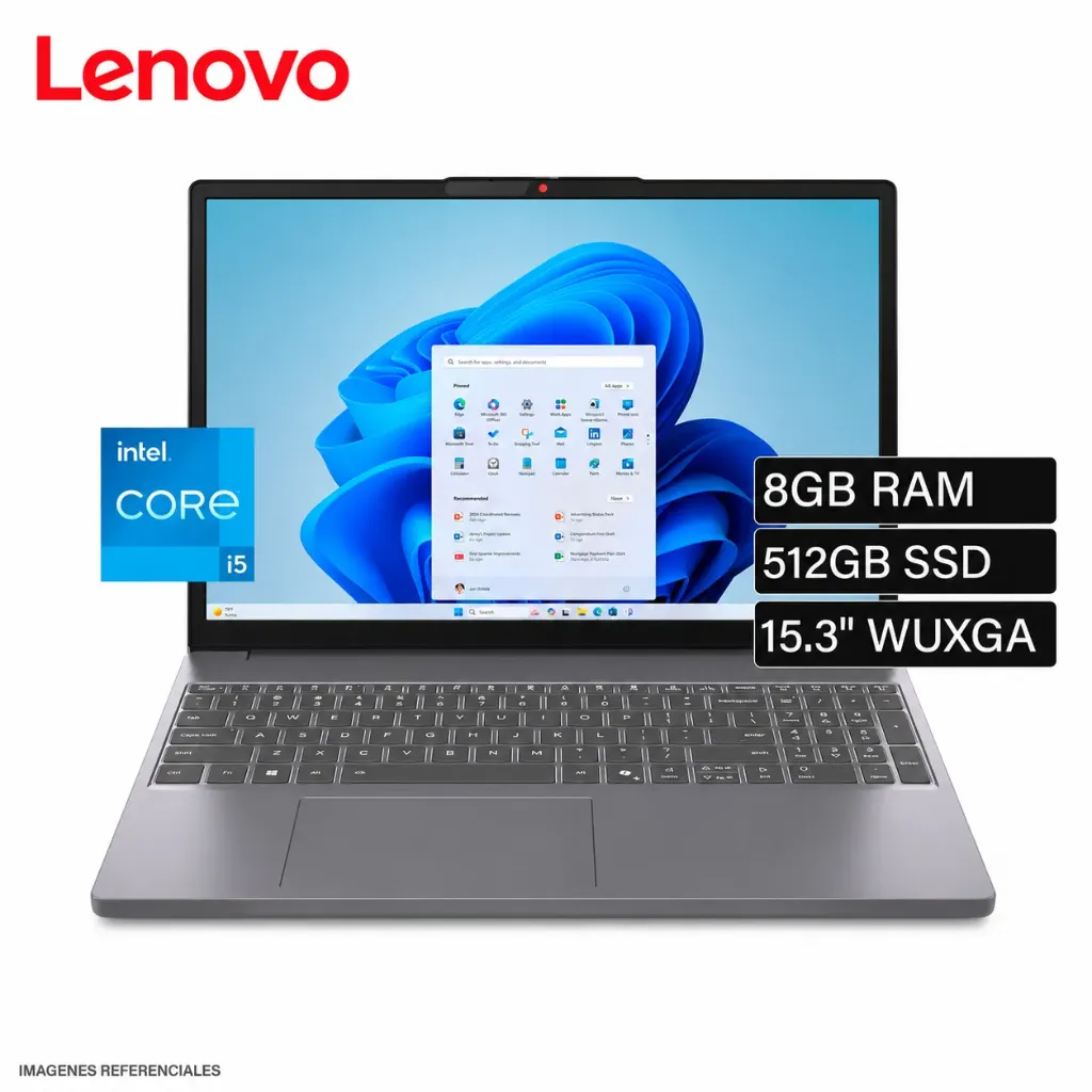 LAPTOP LENOVO IDEAPAD SLIM 3, 15.3" WUXGA IPS, CORE I5-13420H 2.1/4.6GHZ, 8GB , 512GB, FREEDOS