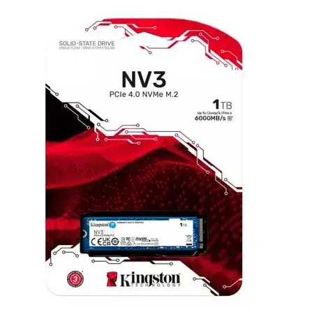 UNIDAD EN ESTADO SÓLIDO KINGSTON 1000GB NV3 PCIE 4.0 NVME M.2 SSD 1TB
