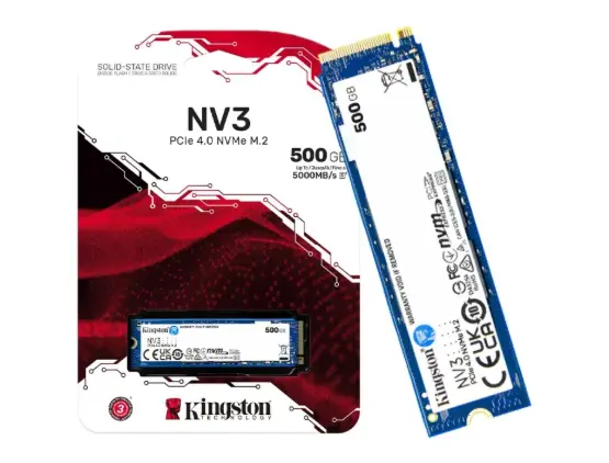 UNIDAD EN ESTADO SÓLIDO KINGSTON 500GB NV3 PCIE 4.0 NVME M.2 SSD