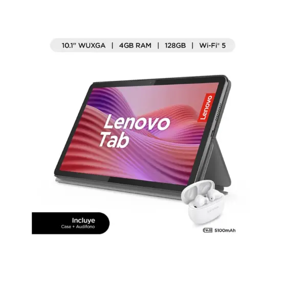 TABLET LENOVO M10 4GB+128GB CON CASE + LENOVO E310 EARBUDS