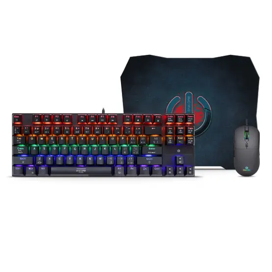 KIT GAMER FALCON ENT G2000-3 TECLADO + MOUSE USB + PAD MOUSE ENKORE